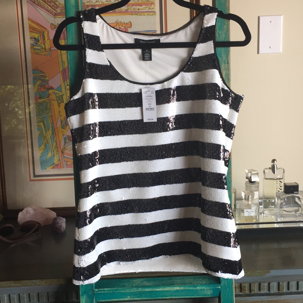 White House Black Market Sequin Shell